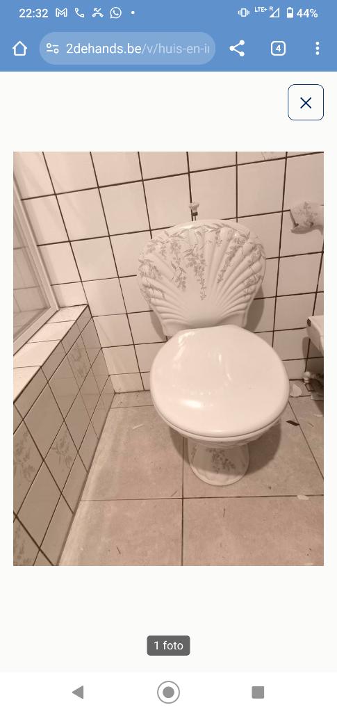 Porselein toilet art deco Wc VC, Ophalen
