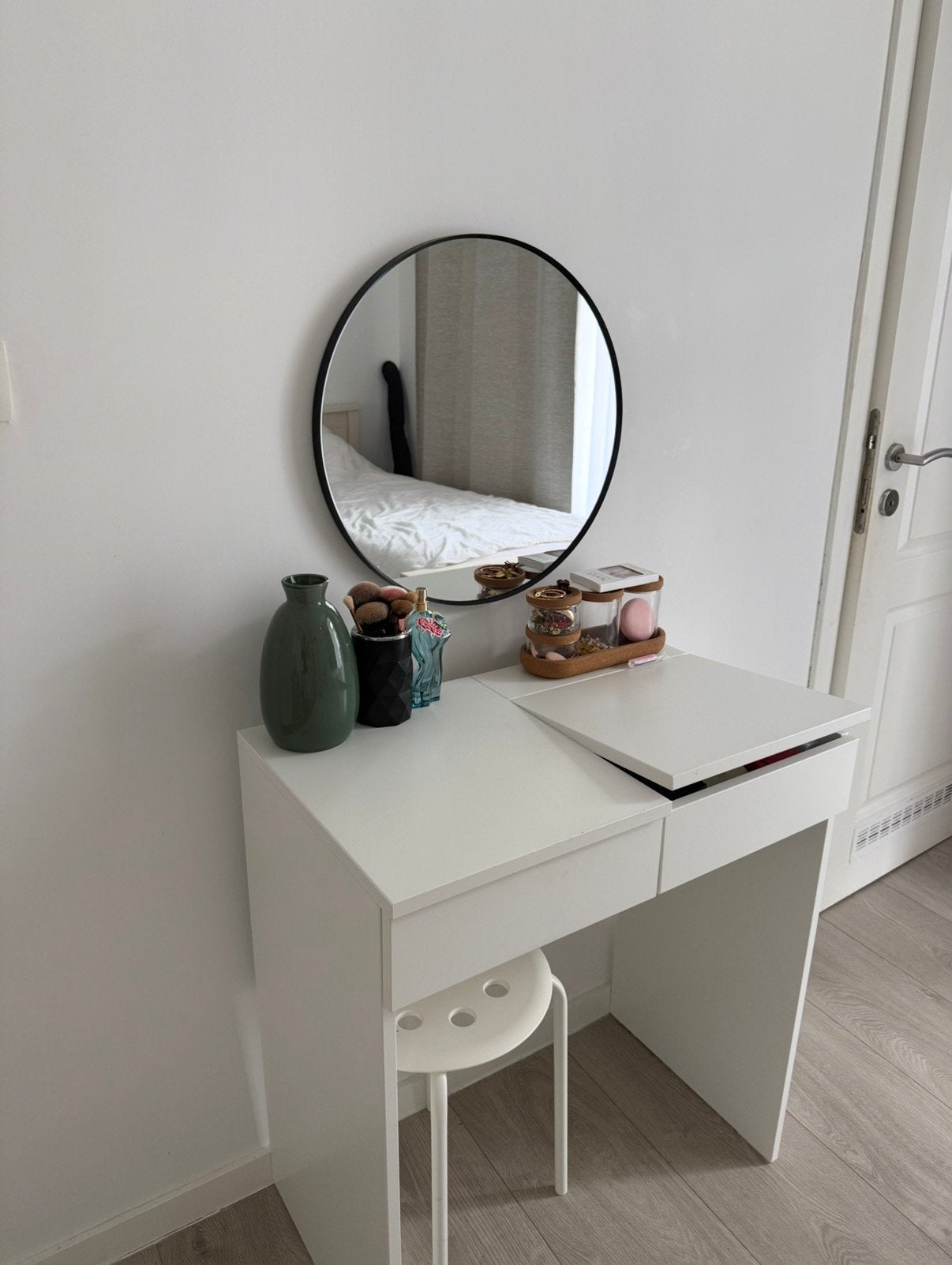 Coiffeuse blanche, Maison & Meubles, Enlèvement, Utilisé