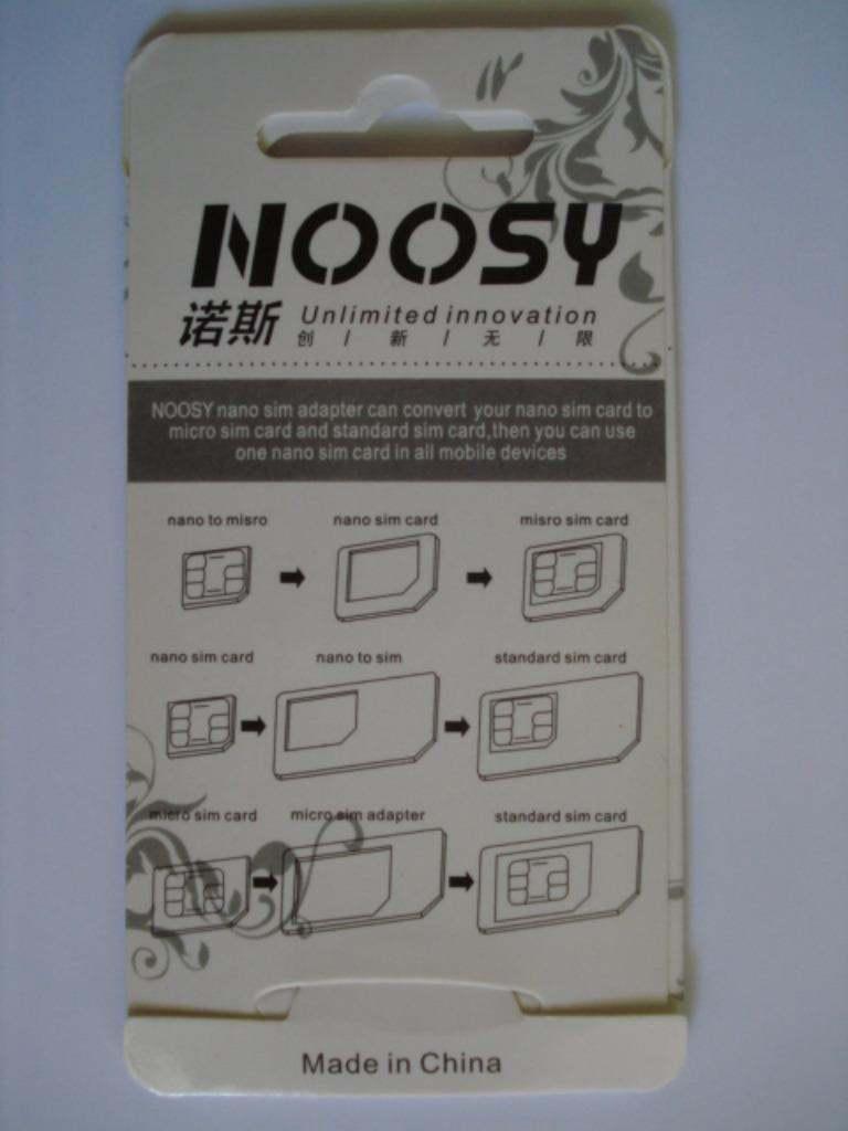Adaptateur de carte nano SIM Noosy, Télécoms, Cartes prépayées & Cartes SIM, Envoi, Neuf, Autres fournisseurs, Carte Sim