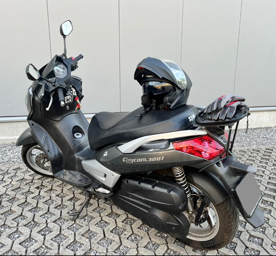 ✅ SYM Citycom 300i • ✅ avec casque et top case • Parfait, Vélos & Vélomoteurs, Scooters | SYM, Comme neuf, Essence, Enlèvement