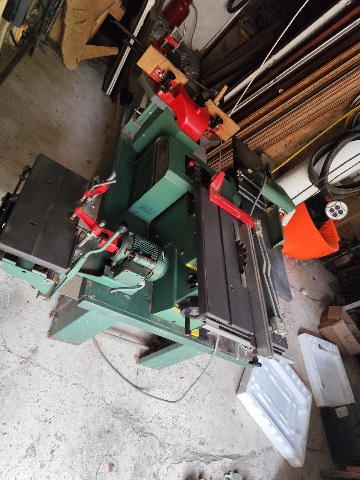Combiné à bois Kity 636 Direct Drive + Tour à bois Kity + As, Doe-het-zelf en Bouw, Ophalen, Gebruikt, Cirkelzaag