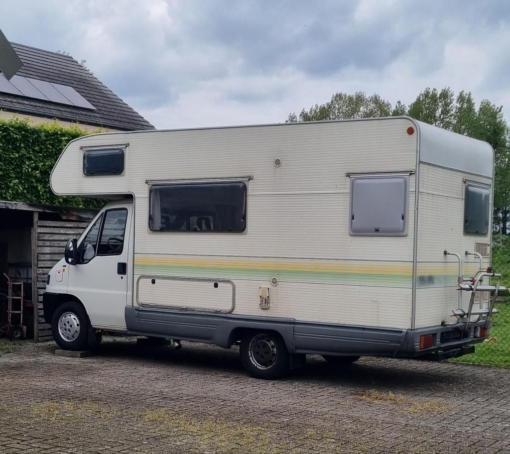 Camper, Caravans en Kamperen, Mobilhomes, Alkoof, Ringverwarming, Fiat, Dakluik