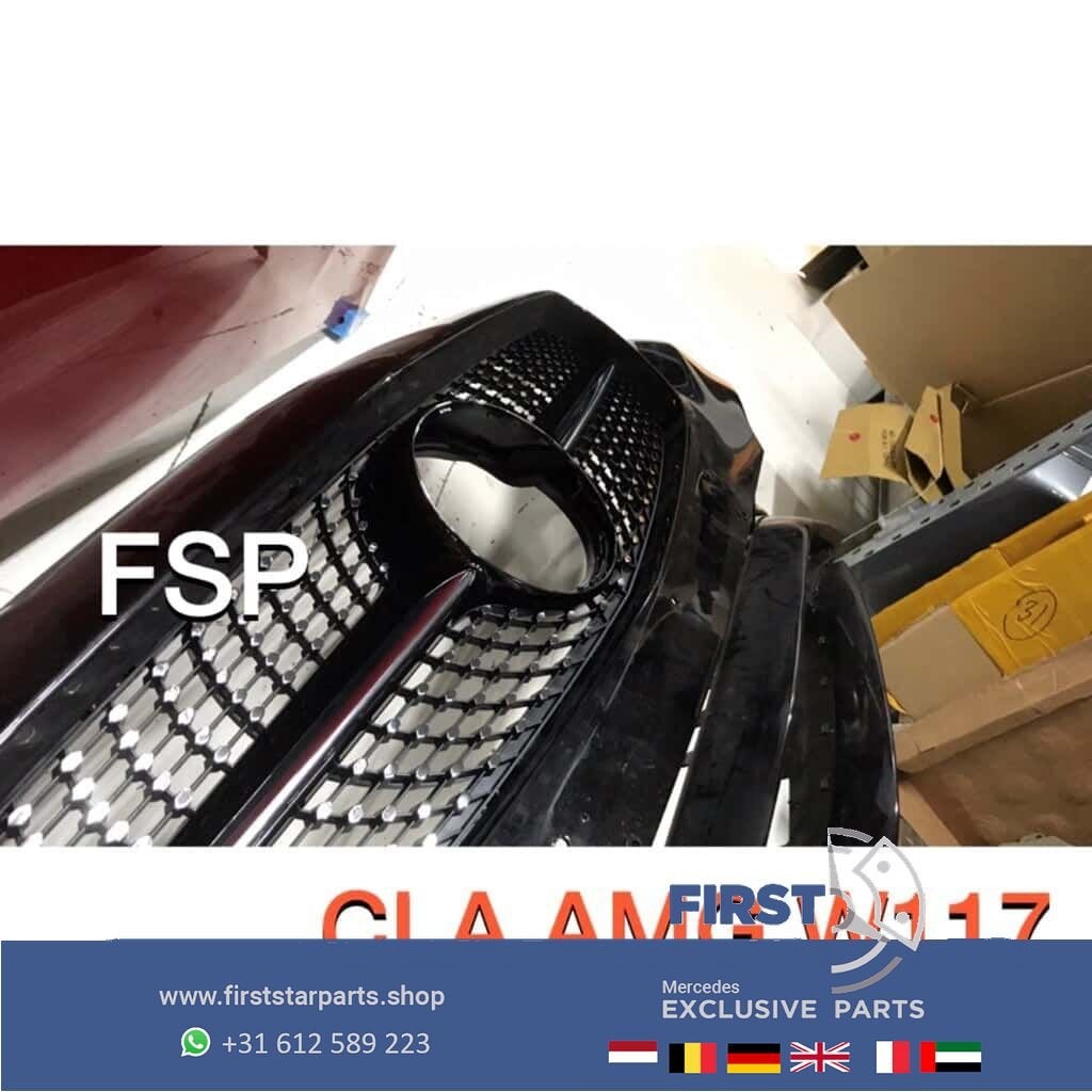 CLA 45 AMG Voorbumper diamond gril CLA45 origineel Mercedes, Auto-onderdelen, Gebruikt, -, Voor, Ophalen of Verzenden