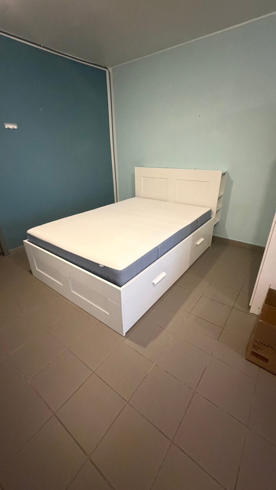 Bed, Maison & Meubles, Chambre à coucher | Lits, Queen size, Enlèvement, Utilisé, 200 cm