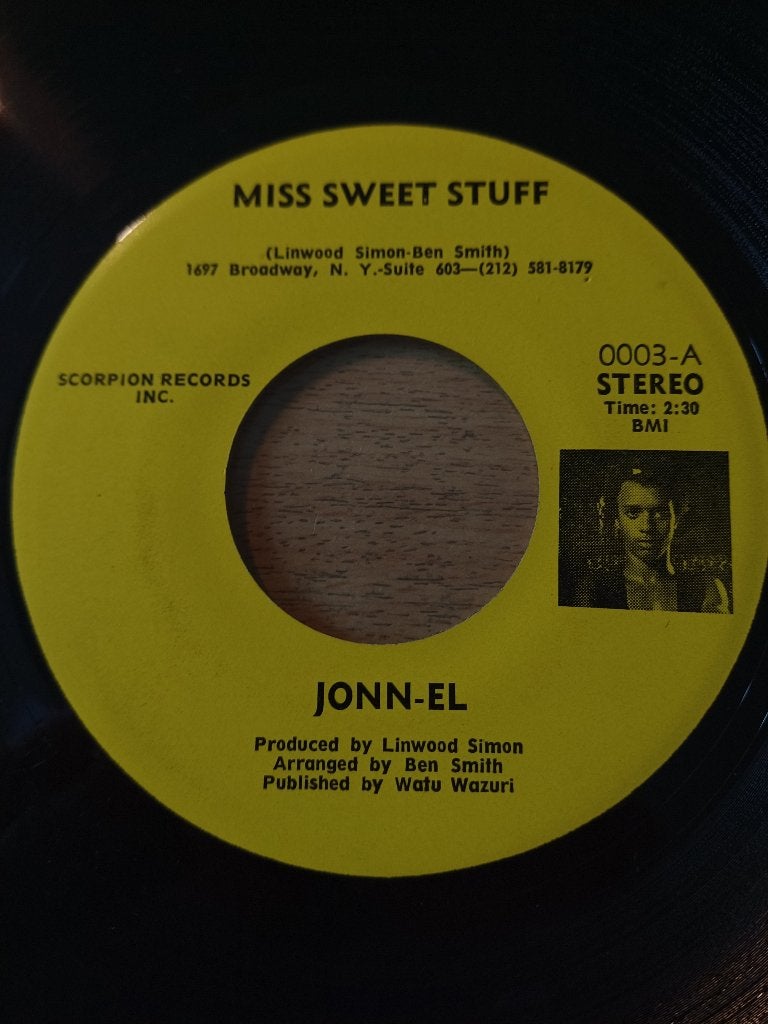 Jonn-El – Miss Sweet Stuff  1972  FUNK  GEZOCHT  nMINT, Pressage original, Comme neuf, 10 pouces, Autres types