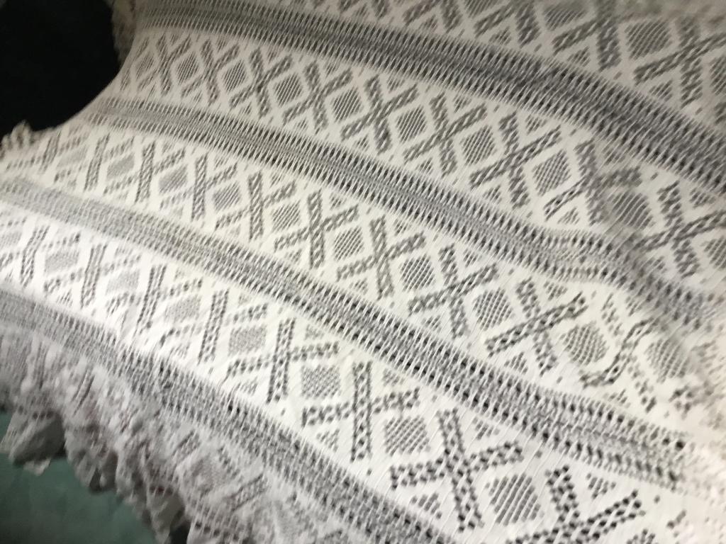 Gehaakte sprei met de hand gemaakt dubbelbed, Antiek en Kunst, Ophalen