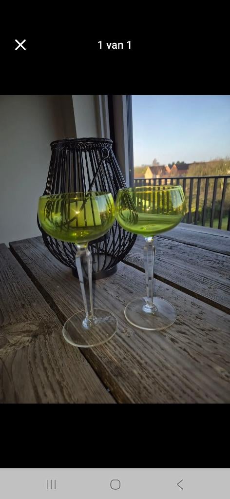 Kristal vintage glazen, Antiek en Kunst, Ophalen