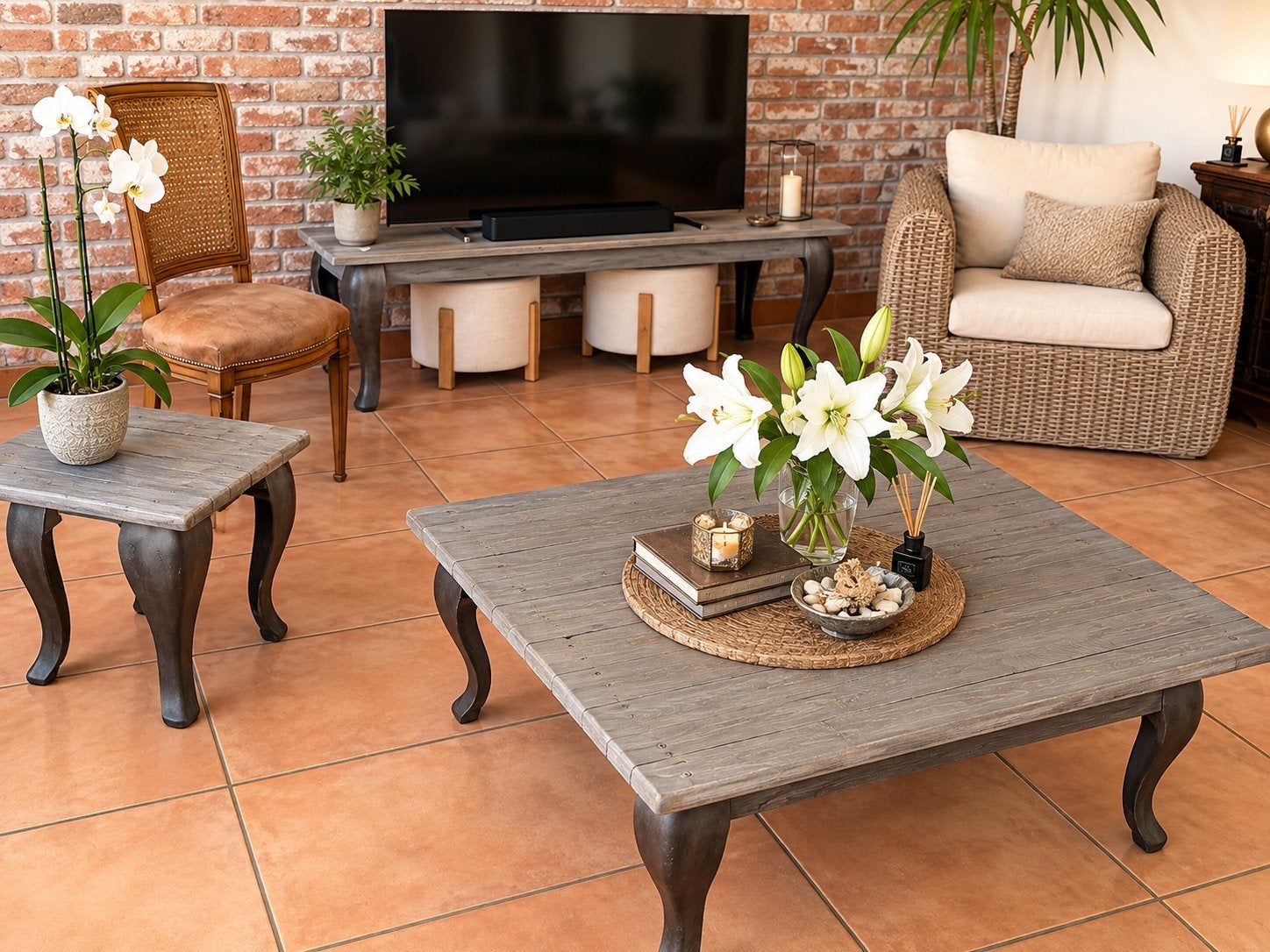 Ensemble tv table basse et bout de canapé, Maison & Meubles, Enlèvement, Comme neuf