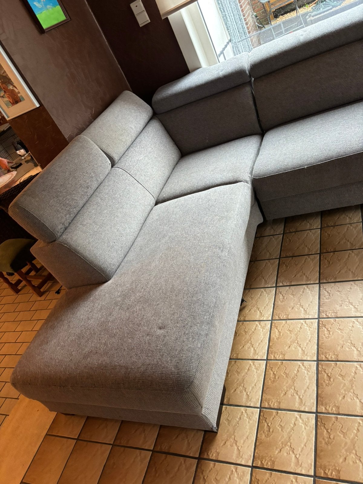 Zetel sofa zitbank, Huis en Inrichting, Gebruikt, Hoekbank, Driepersoons, 75 tot 100 cm