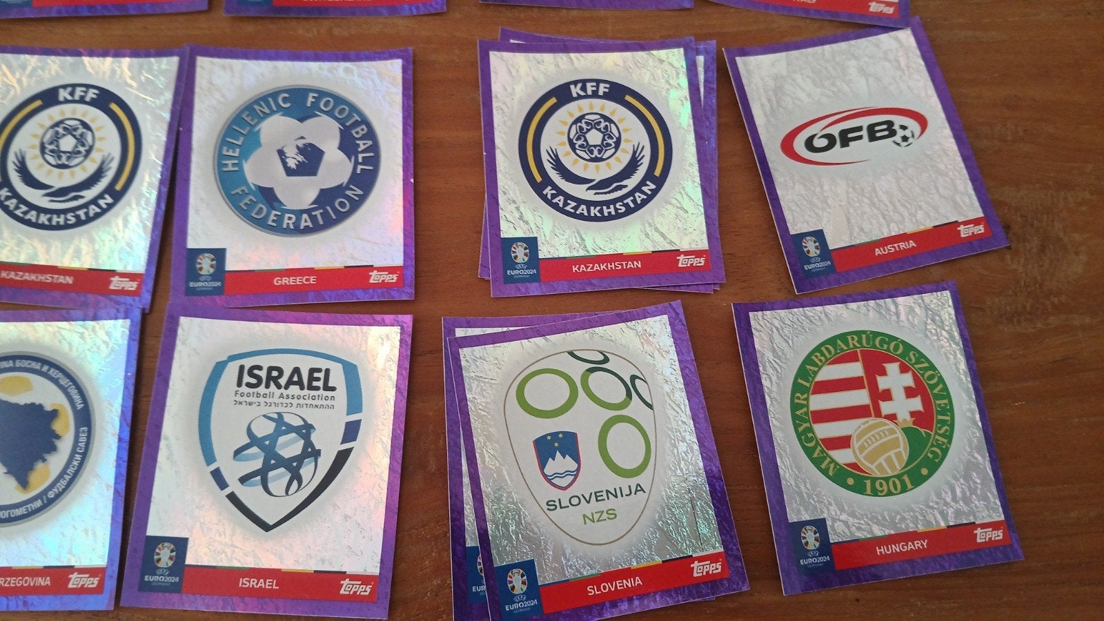 sticker mauve rare euro 2024 panini, Enlèvement ou Envoi, Neuf, Plusieurs autocollants