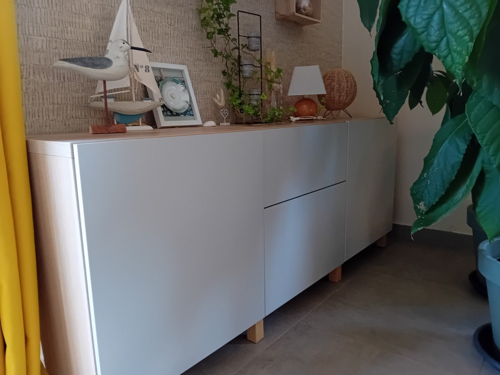 Bahut ikea besta 180 cm, Chêne, 25 à 50 cm, Moins de 100 cm, 150 à 200 cm