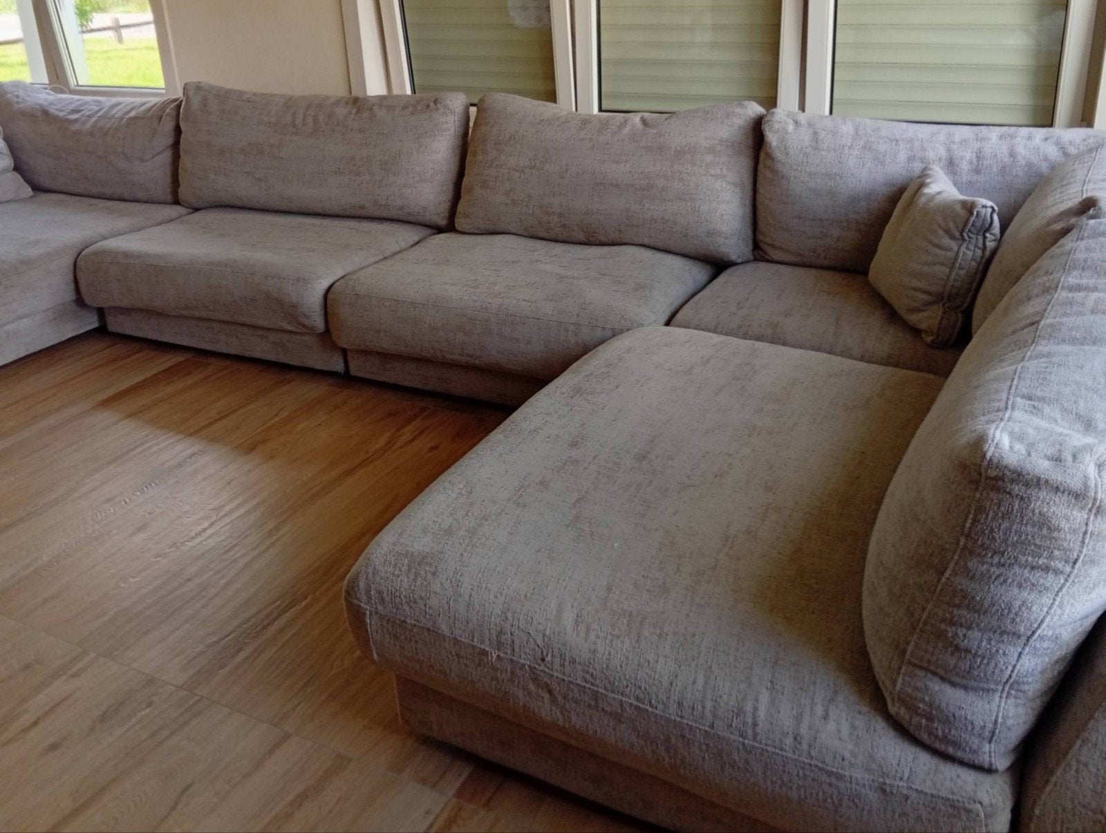 Grote hoekzetel/L-vormige zetel te koop — goede staat, Ophalen, Gebruikt, Stof, L