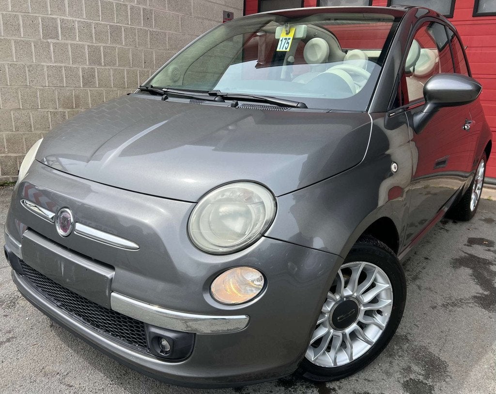 Fiat 500C 0.9 T TwinAir Lounge + CLIM + CAR-PASS, 1305 kg, Argent ou Gris, Euro 6, Entreprise
