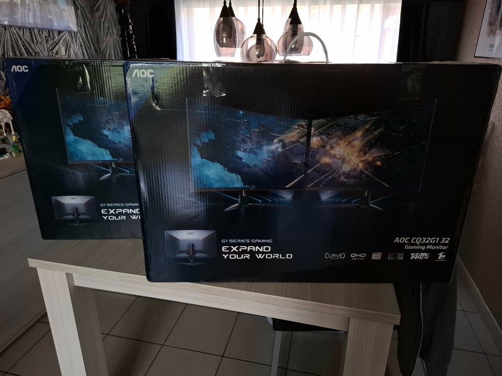 2 x AOC CQ32G1 32" QHD 144Hz curved monitors, Computers en Software, Gaming, Gebruikt, 101 t/m 150 Hz, VA
