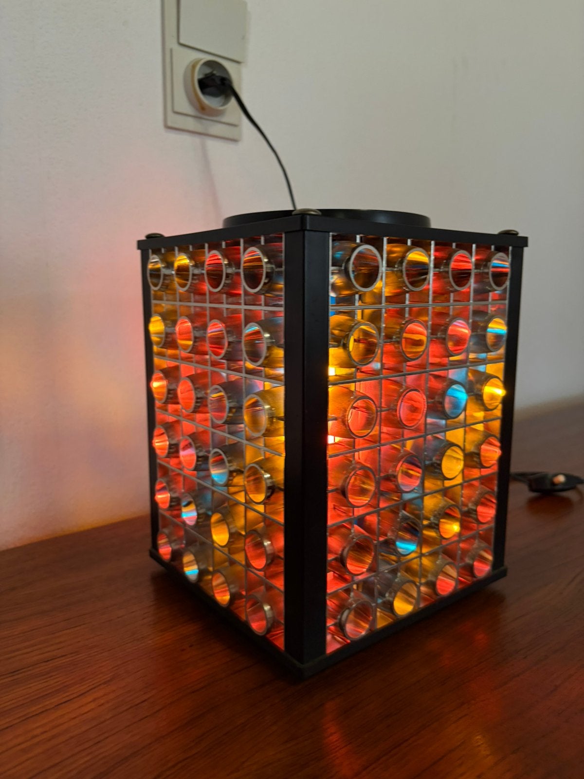 Lampe disco design vintage, Maison & Meubles, Lampes | Lampes de table, Utilisé, Multicolore, Vintage, Enlèvement