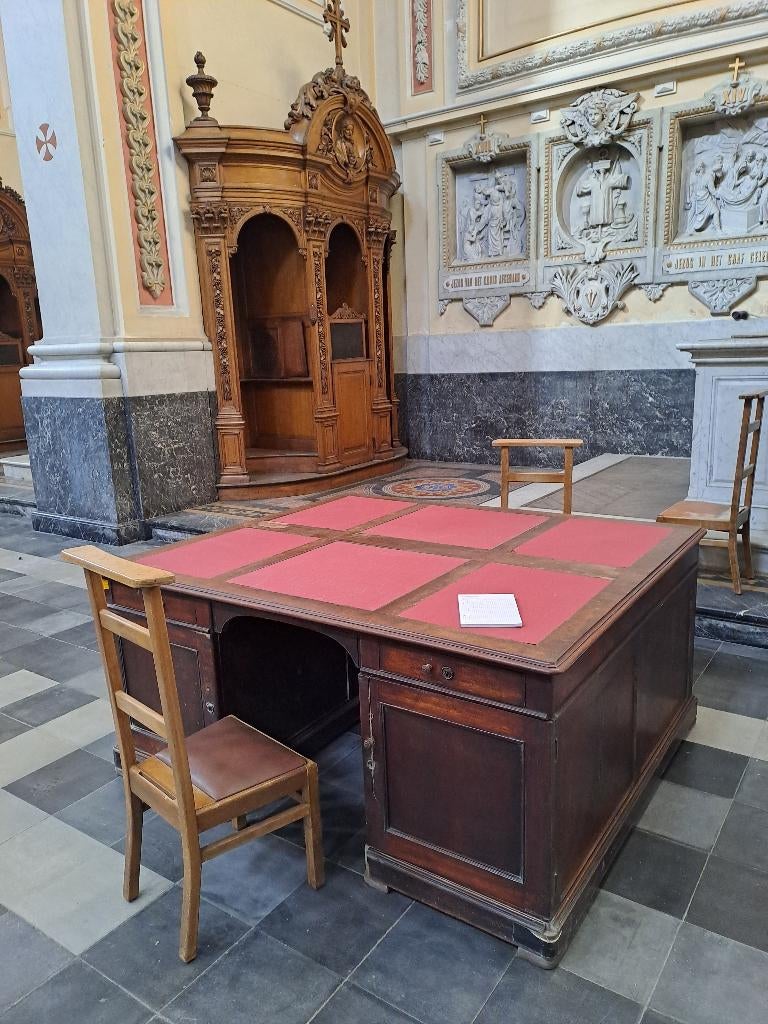 Antiek dubbel bureau, Antiek en Kunst, Ophalen