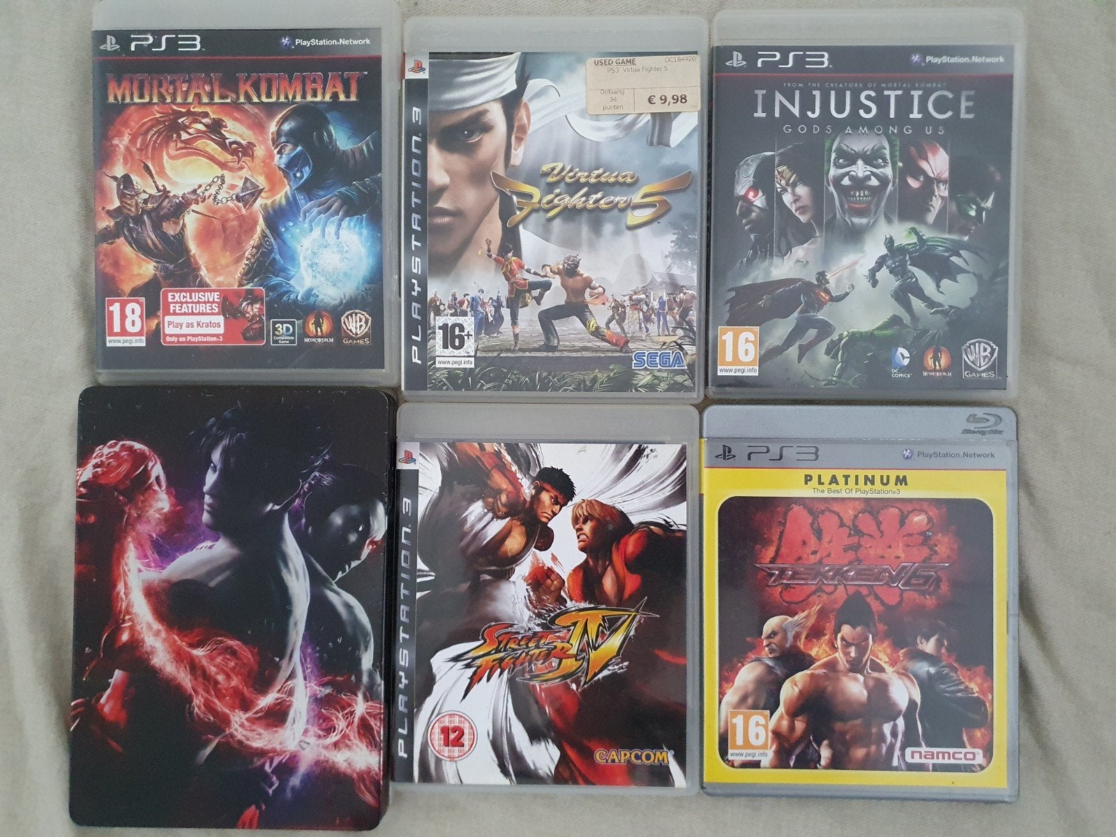 PS3 fighting set met 6 fight games en Madcatz arcade pad, Games en Spelcomputers, Spelcomputers | Sony PlayStation 3, Ophalen of Verzenden
