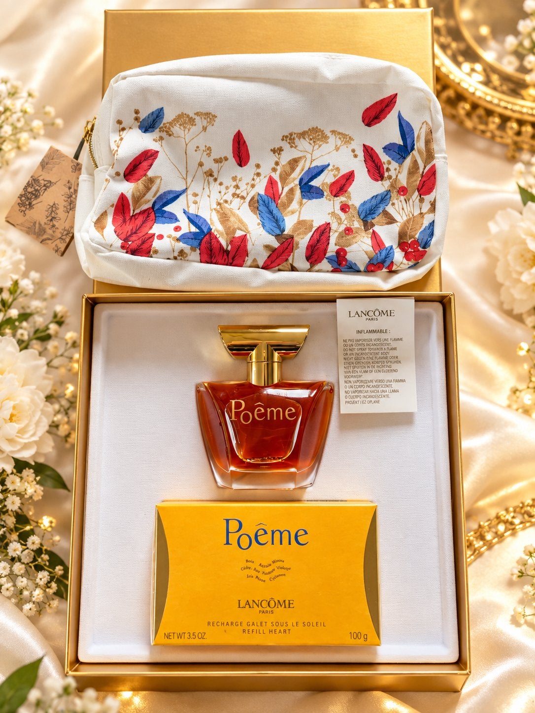 Coffret Lancôme Poême + pochette cadeau, Bijoux, Sacs & Beauté, Enlèvement, Neuf