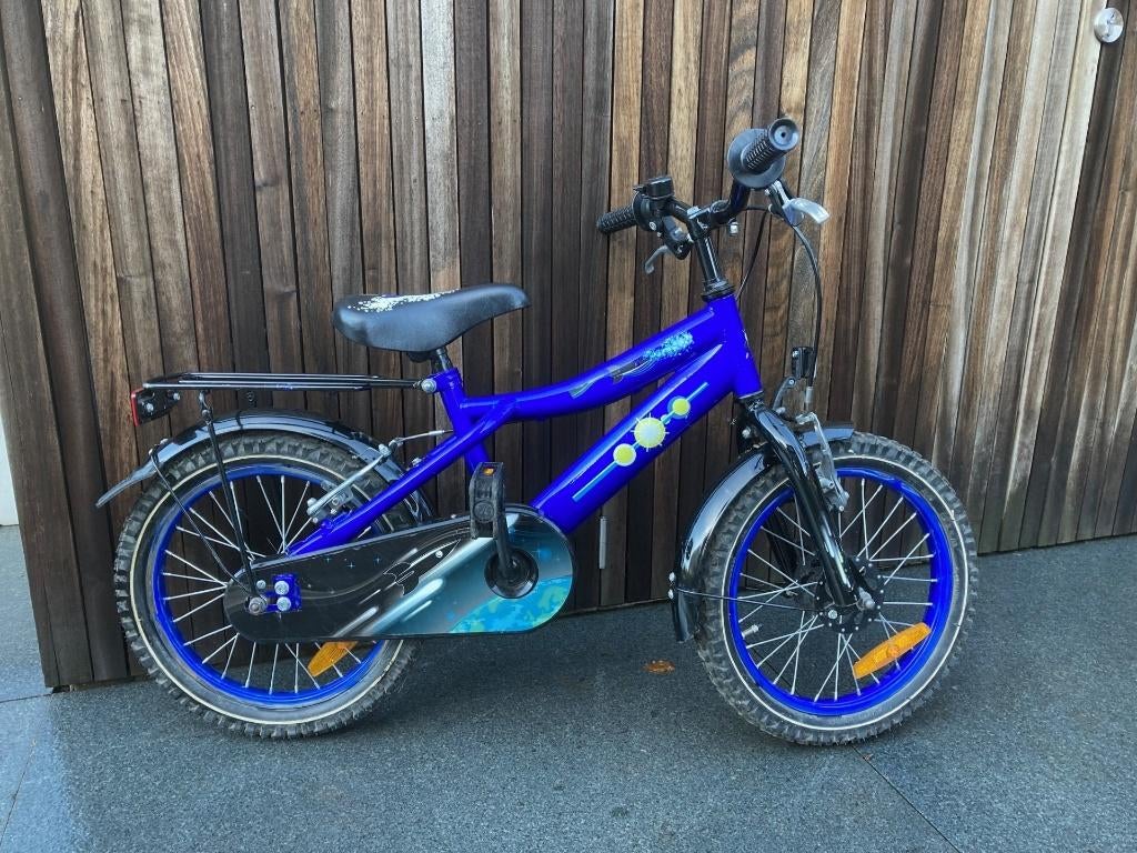 kinderfiets 16 inch blauw, Ophalen, Velgrem, Decathlon, 16 tot 20 inch