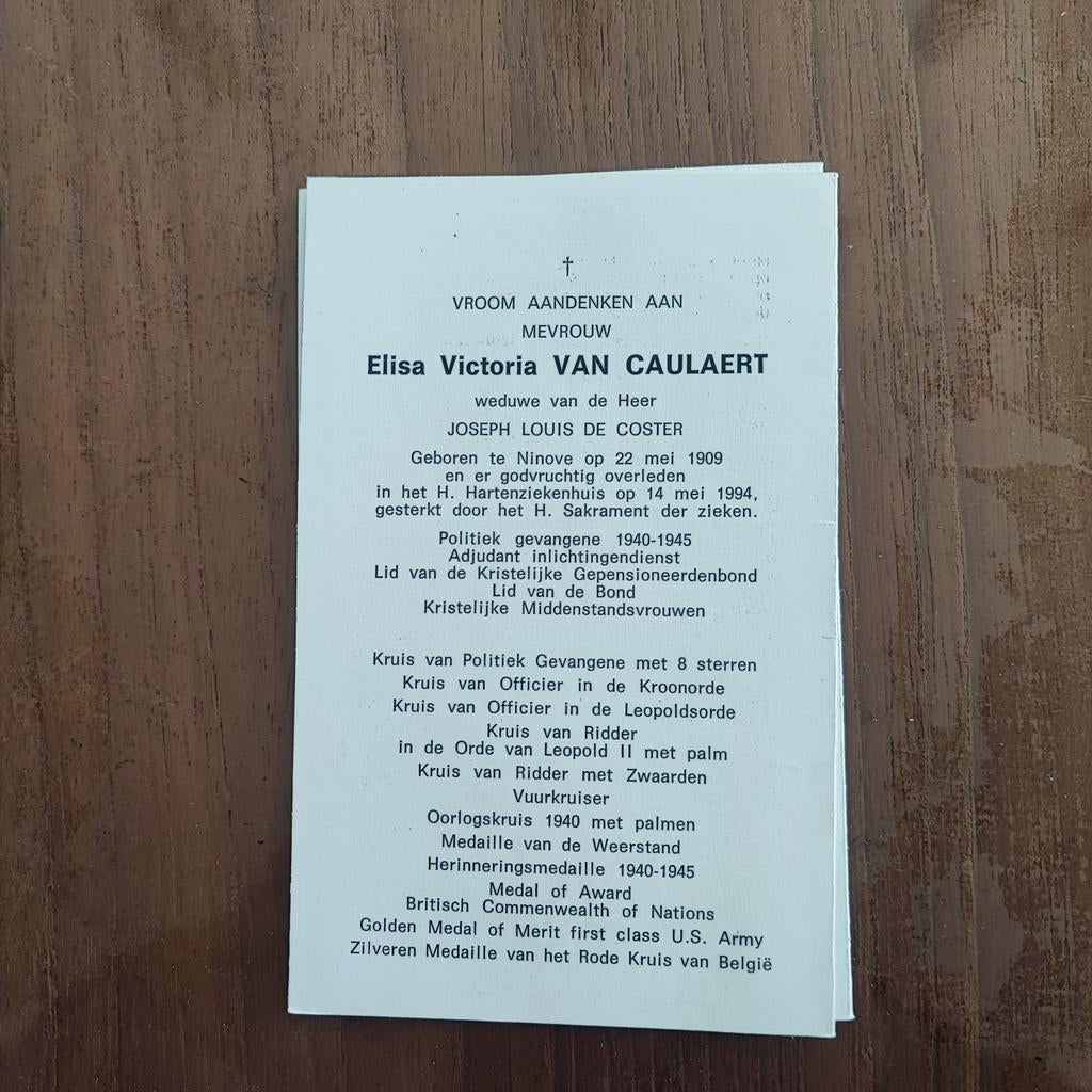 Politiek gevangene 1940 1945. Adjudant inlichtingendienst, Ophalen of Verzenden