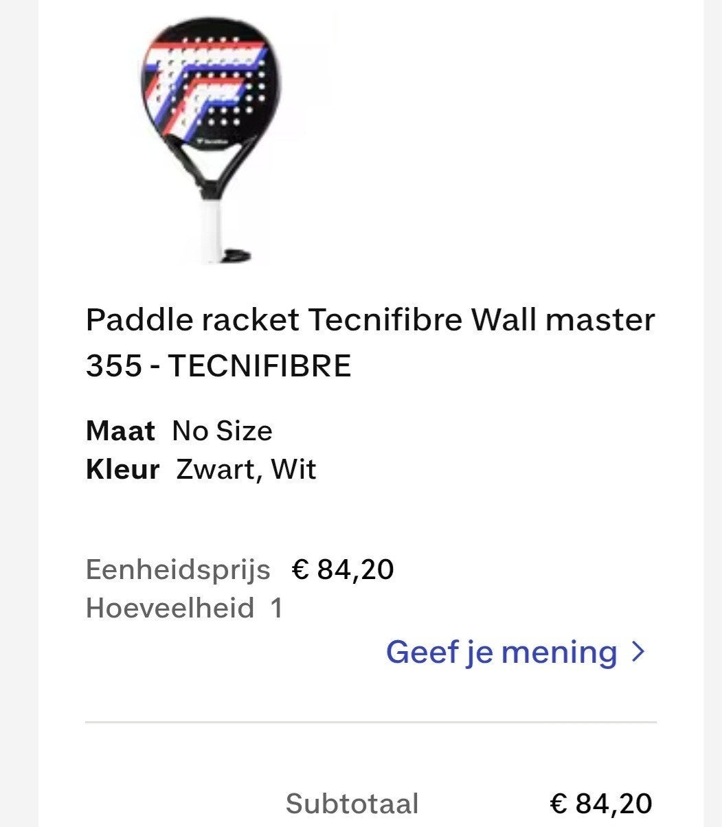 Technifibre padel racket, Sport en Fitness, Padel, Ophalen, Zo goed als nieuw, Padelracket