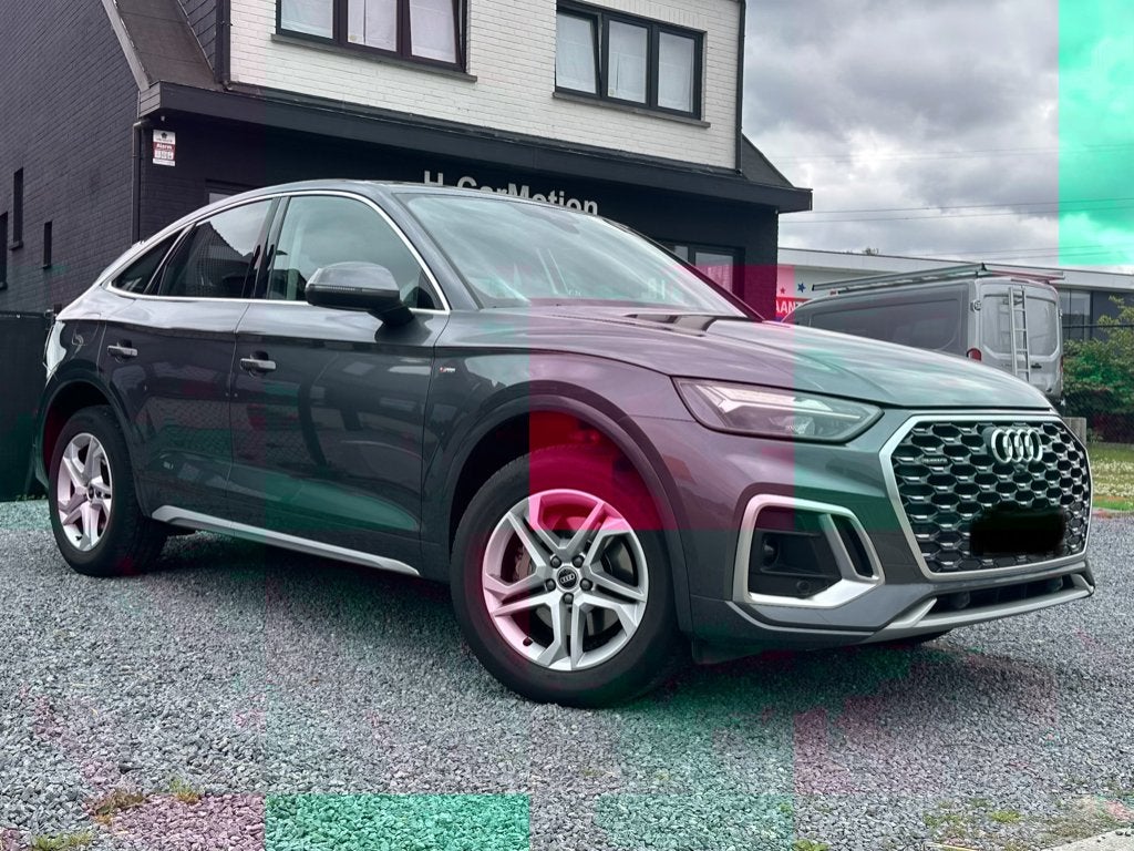 Audi Q5 Sportback 40 TFSI *Quattro *S LINE*204PK*, Autos, Audi, Cuir, Argent ou Gris, Achat, Euro 6