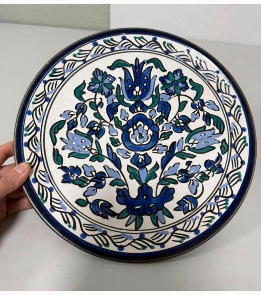 Planche de orientale Iznik vintage peinte à la main 32 cm, Antiquités & Art, Antiquités | Assiettes décoratives & Carrelages, Enlèvement ou Envoi