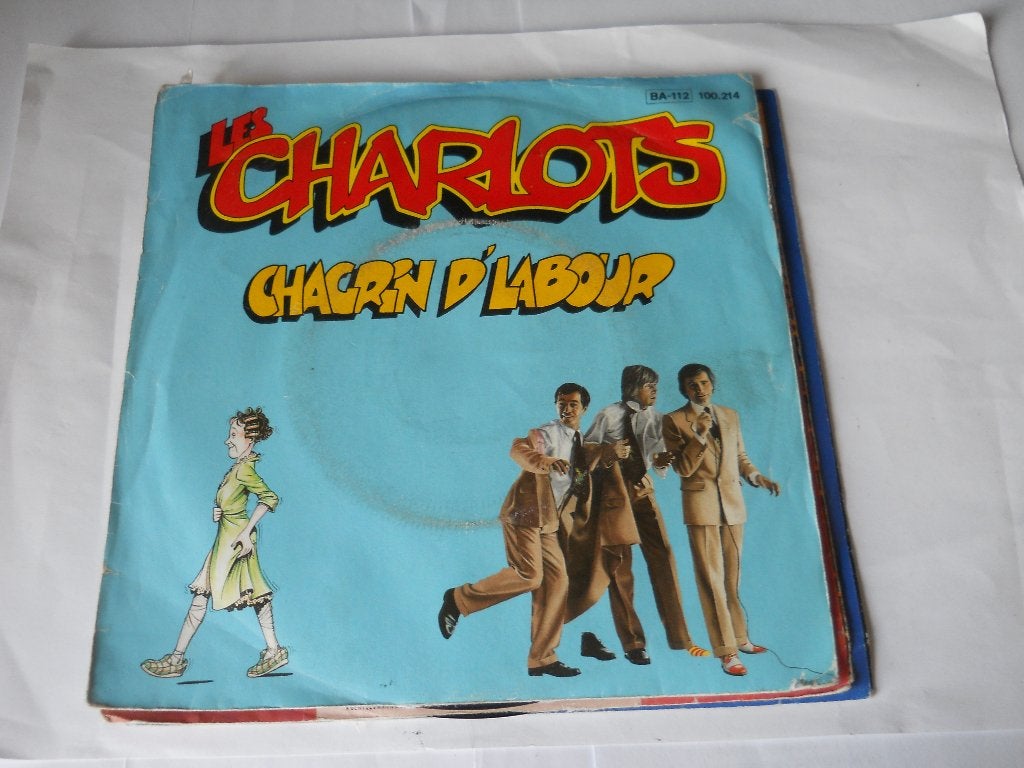 45 T SINGLE - Les Charlots - Chagrin D'labour, Cd's en Dvd's, Fotohoes, 7 inch, Ophalen of Verzenden, Zo goed als nieuw