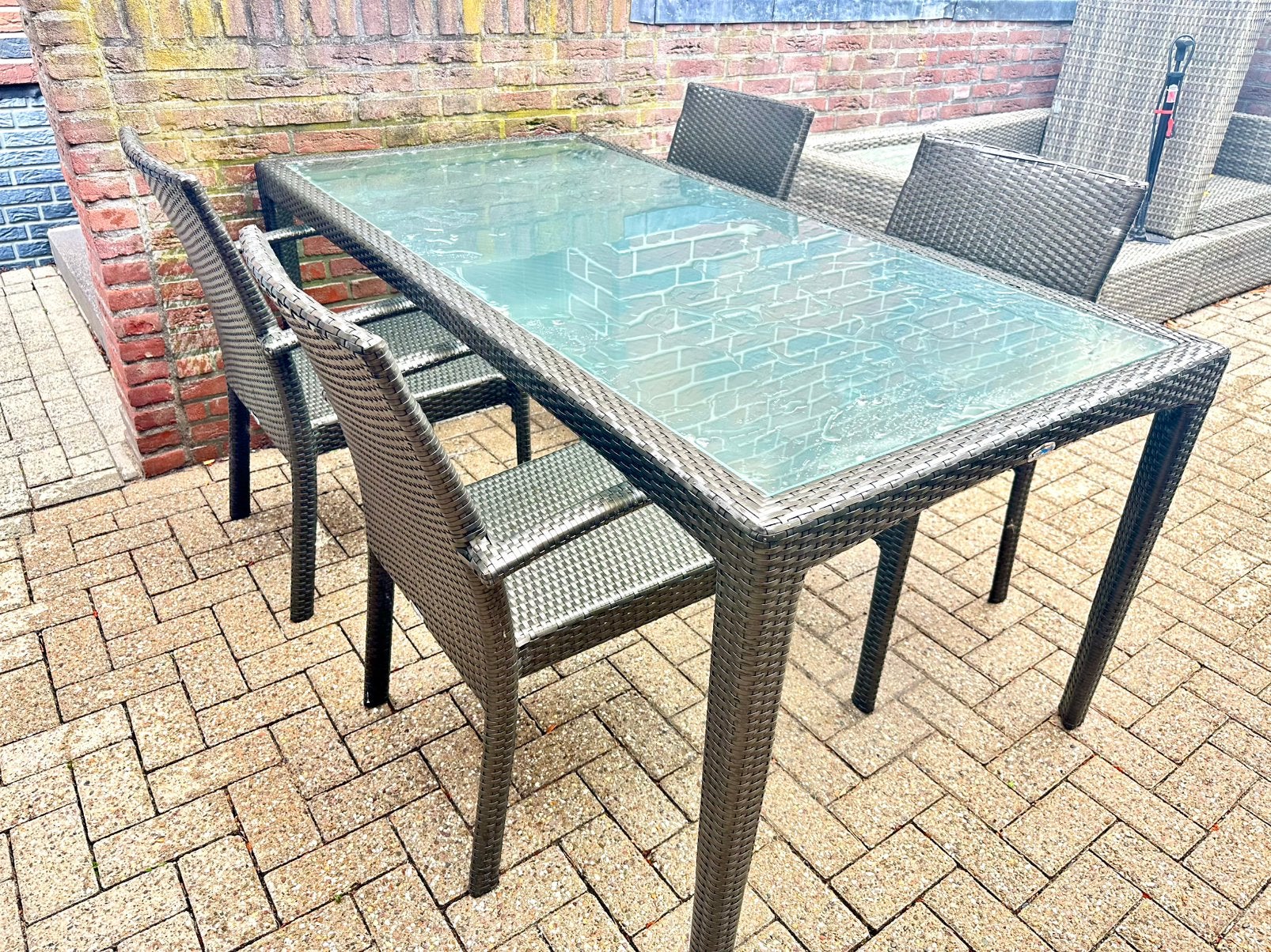 Set de jardin en osier à vendre, Enlèvement ou Envoi, Comme neuf, Osier, Salons de jardin