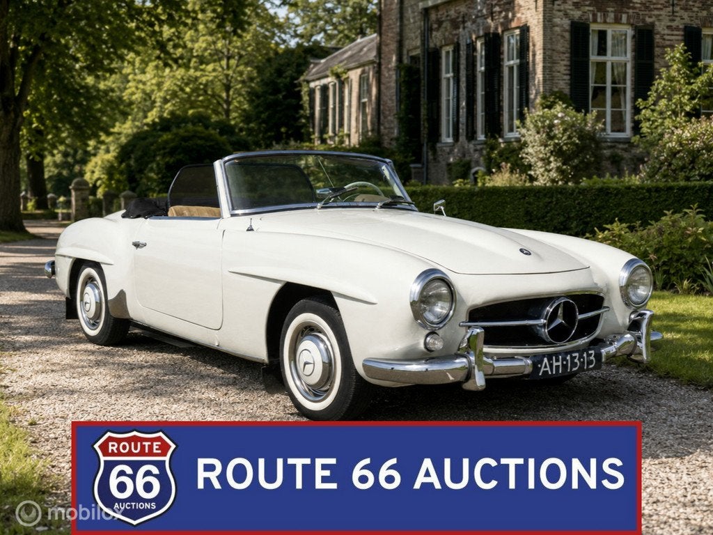 Mercedes-Benz 190 SL | 1959 | Route 66 Auctions, Zwart, Mercedes-Benz, Bedrijf, Handgeschakeld