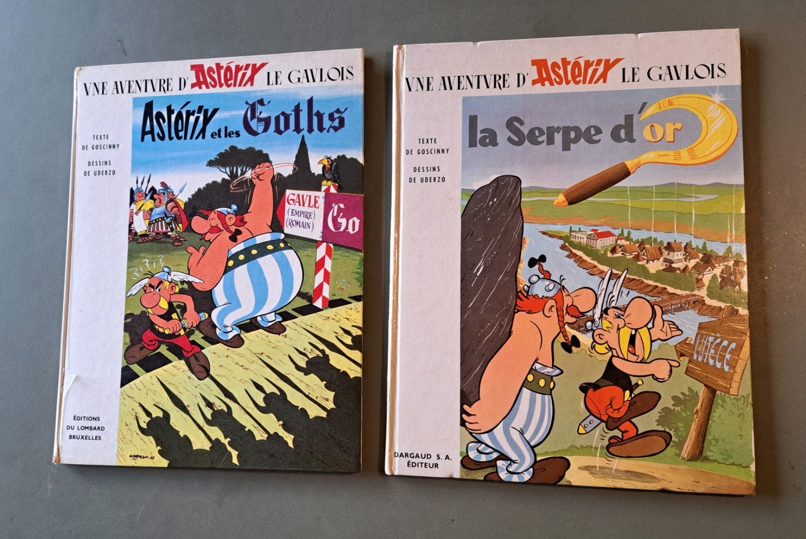 Deux premières réimpressions d'Astérix 1965- La Serpe d'or e, Enlèvement ou Envoi, Utilisé, Europe, Plusieurs comics