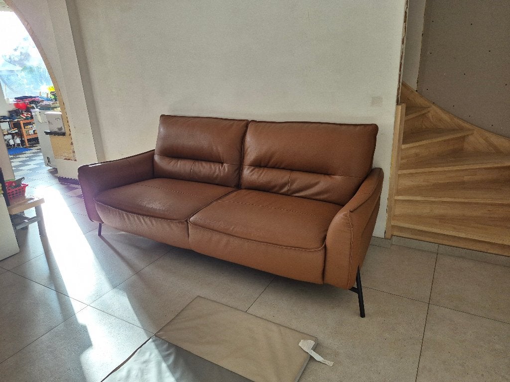 Confortabele 3 zit inleder look, Enlèvement, Utilisé, Lederlook