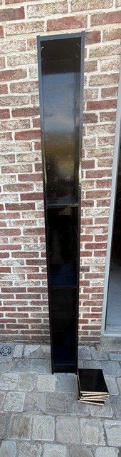 Boekenrek, hoogglans zwart, Huis en Inrichting, Ophalen, Met plank(en), Minder dan 50 cm, Zo goed als nieuw