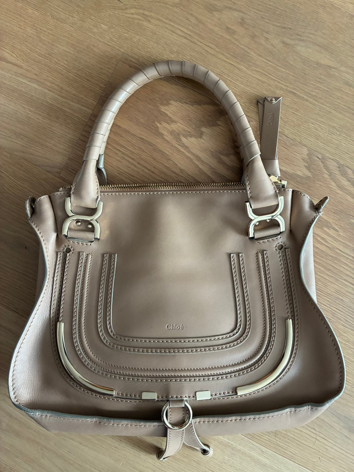 Chloé Marcie beige clair taille medium 35/28/11,5, Bijoux, Sacs & Beauté, Sacs | Sacs Femme, Enlèvement ou Envoi, Utilisé, Beige