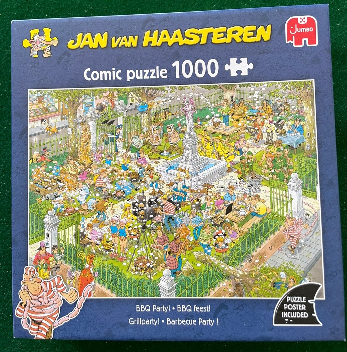 Jan van Haasteren 1000 stukjes - BBQ Feest, Hobby en Vrije tijd, Denksport en Puzzels, Ophalen of Verzenden, Zo goed als nieuw
