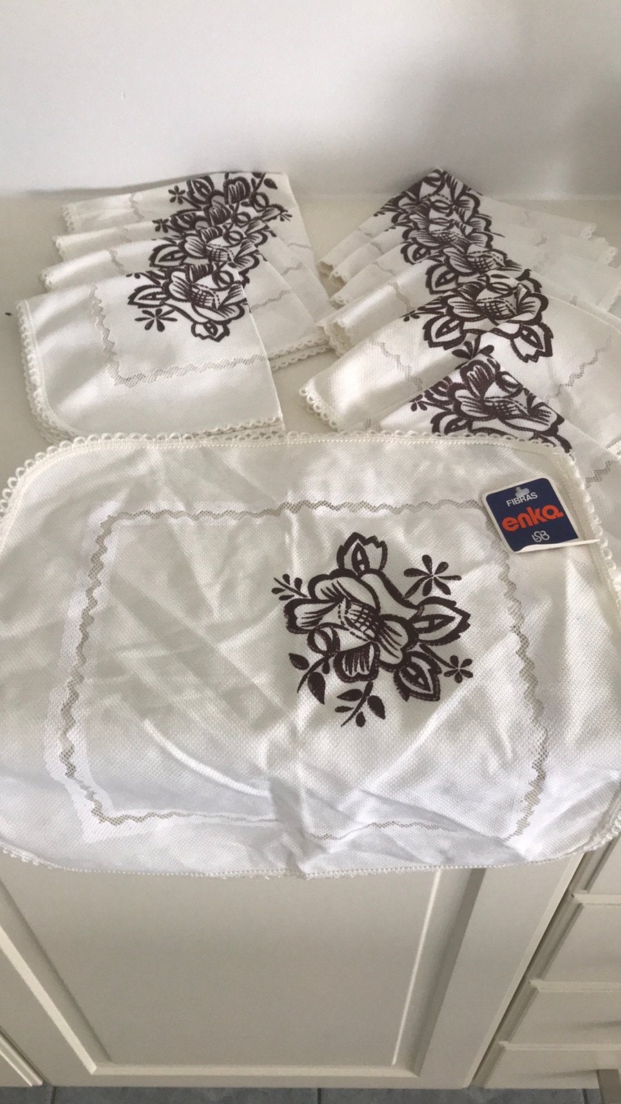 Sierdoek servet 10 stuks voor 1e, Huis en Inrichting, Keuken | Textiel, Ophalen of Verzenden, Zo goed als nieuw, Servet