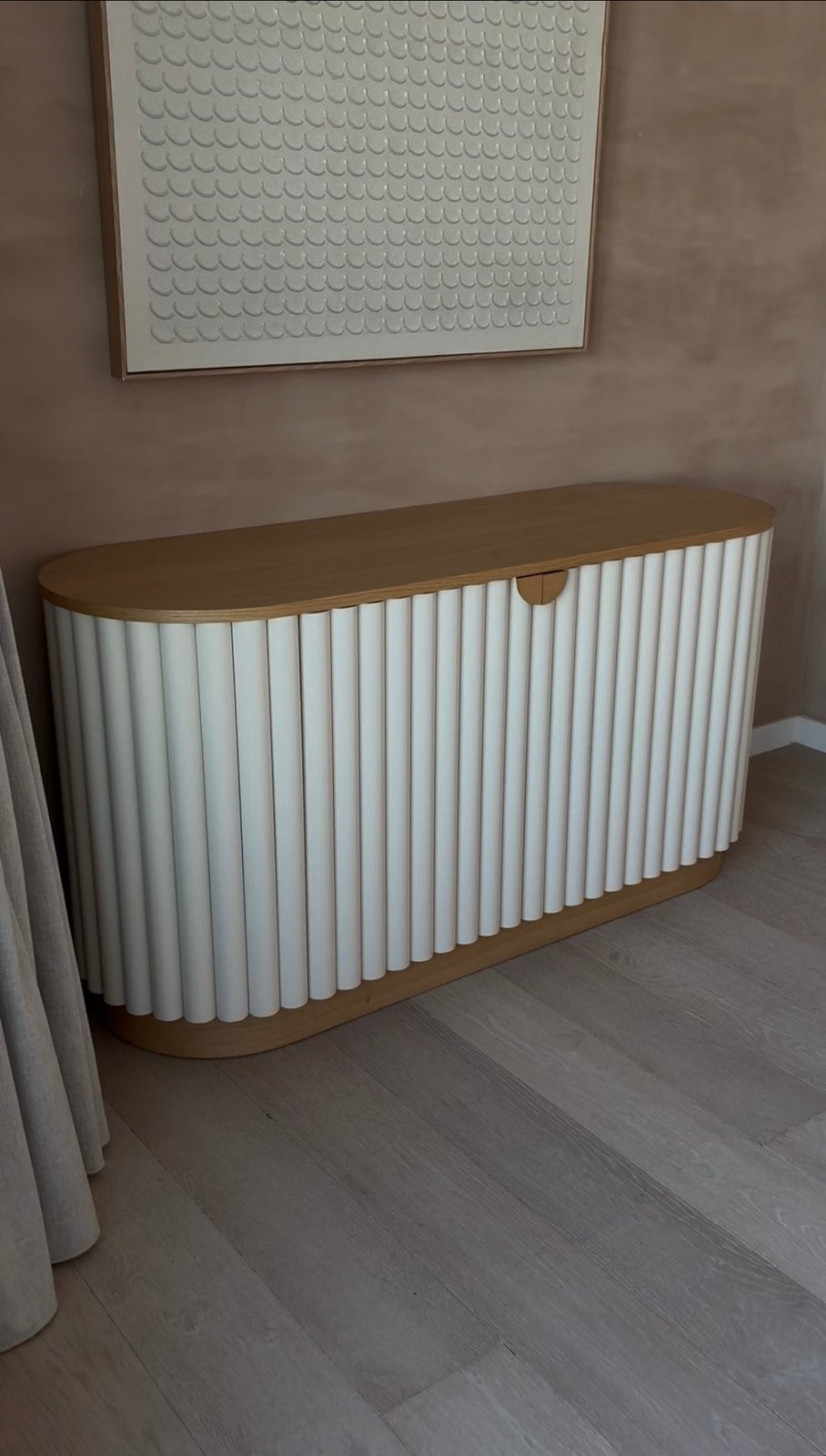 Maisons du monde 2-deurs dressoir mat wit 140 cm, Huis en Inrichting, Ophalen, Zo goed als nieuw