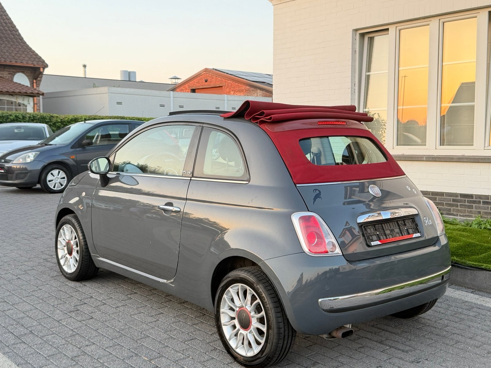 Fiat 500c 1.2i Benzine * Cabrio * 103.000 Km * Leder, Autos, Cuir, Euro 5, Achat, Capteur de lumière
