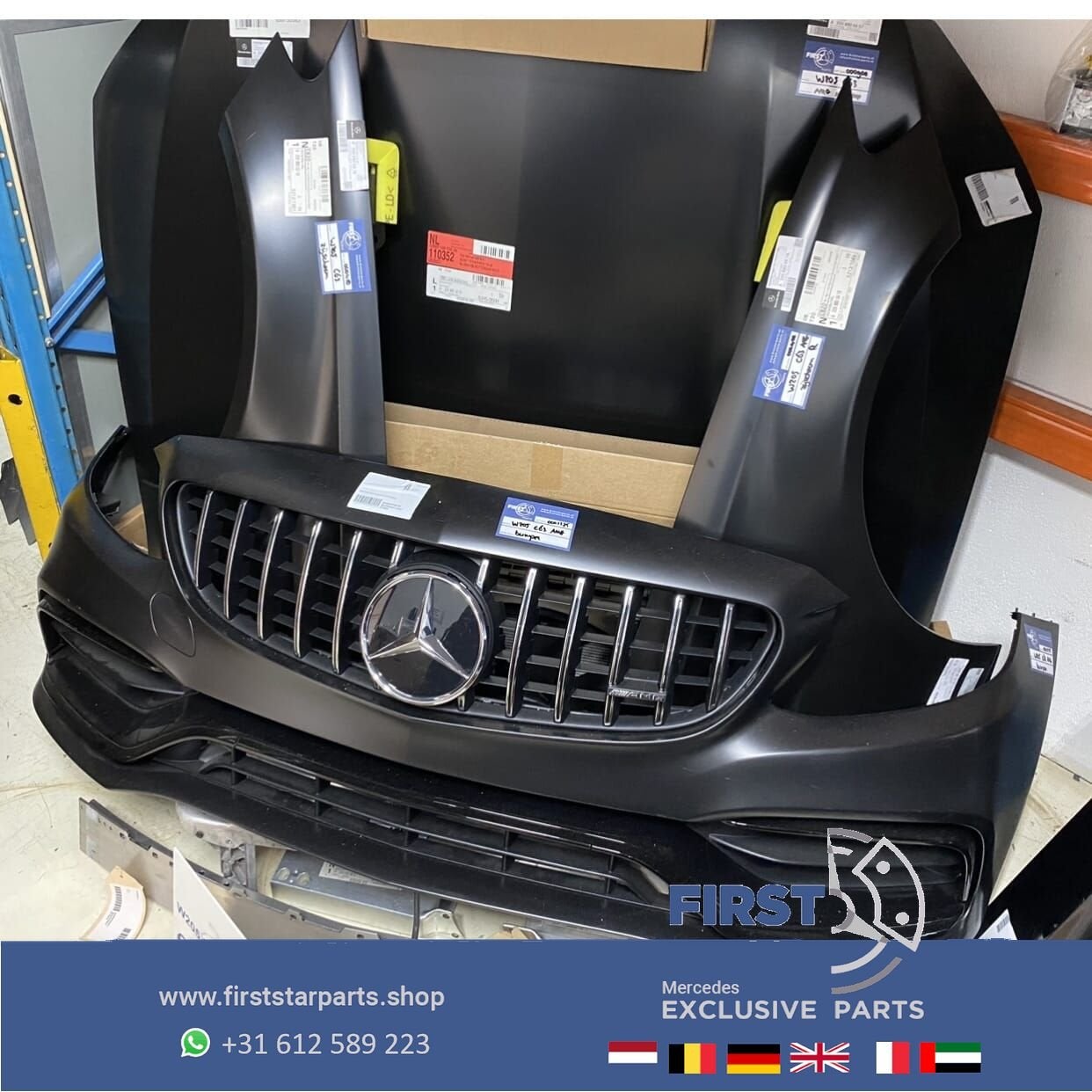 A205 C205 FACELIFT C63 S AMG VOORKOP ORIGINEEL Mercedes C 63, Utilisé, -, Avant, -