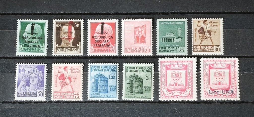 Italie — République sociale (RSI, 1943-1945), Timbres & Monnaies, Timbres | Europe | Italie, Envoi, Non oblitéré