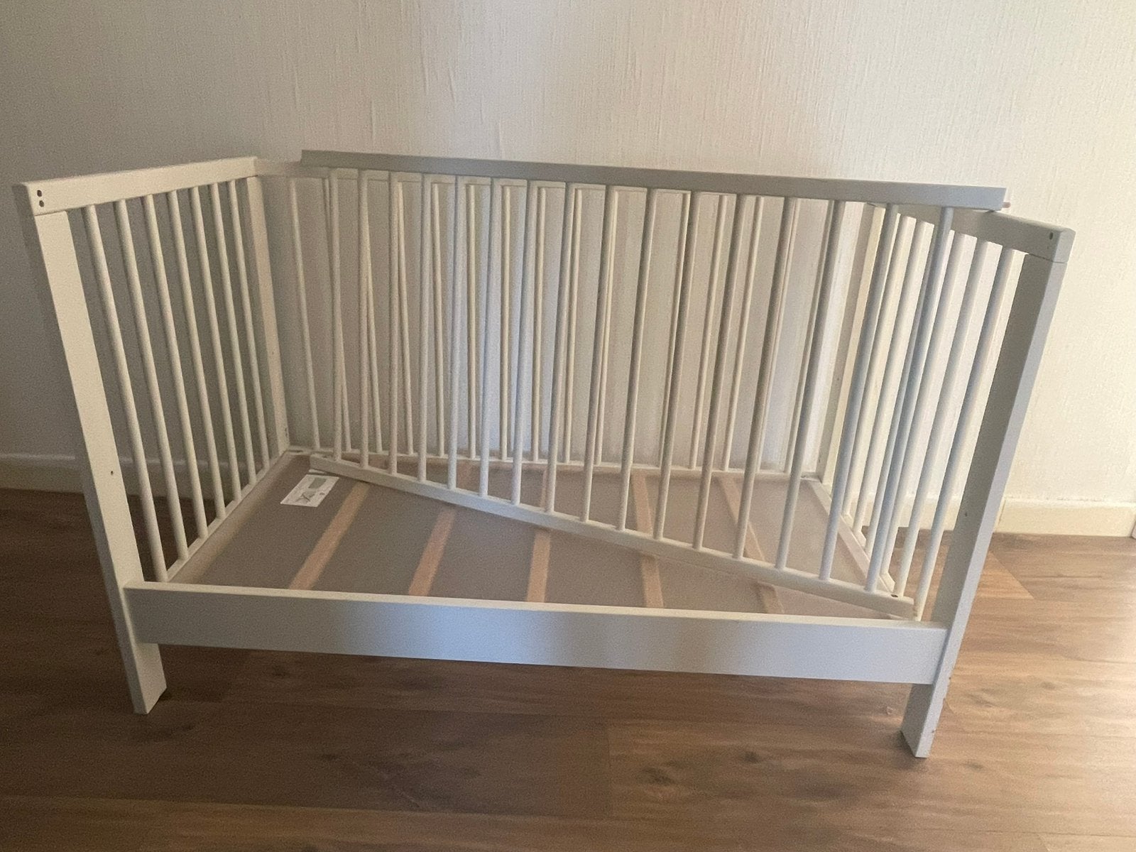 Babybed 60x120, Kinderen en Baby's, Ophalen, Gebruikt, 140 tot 160 cm, Minder dan 70 cm