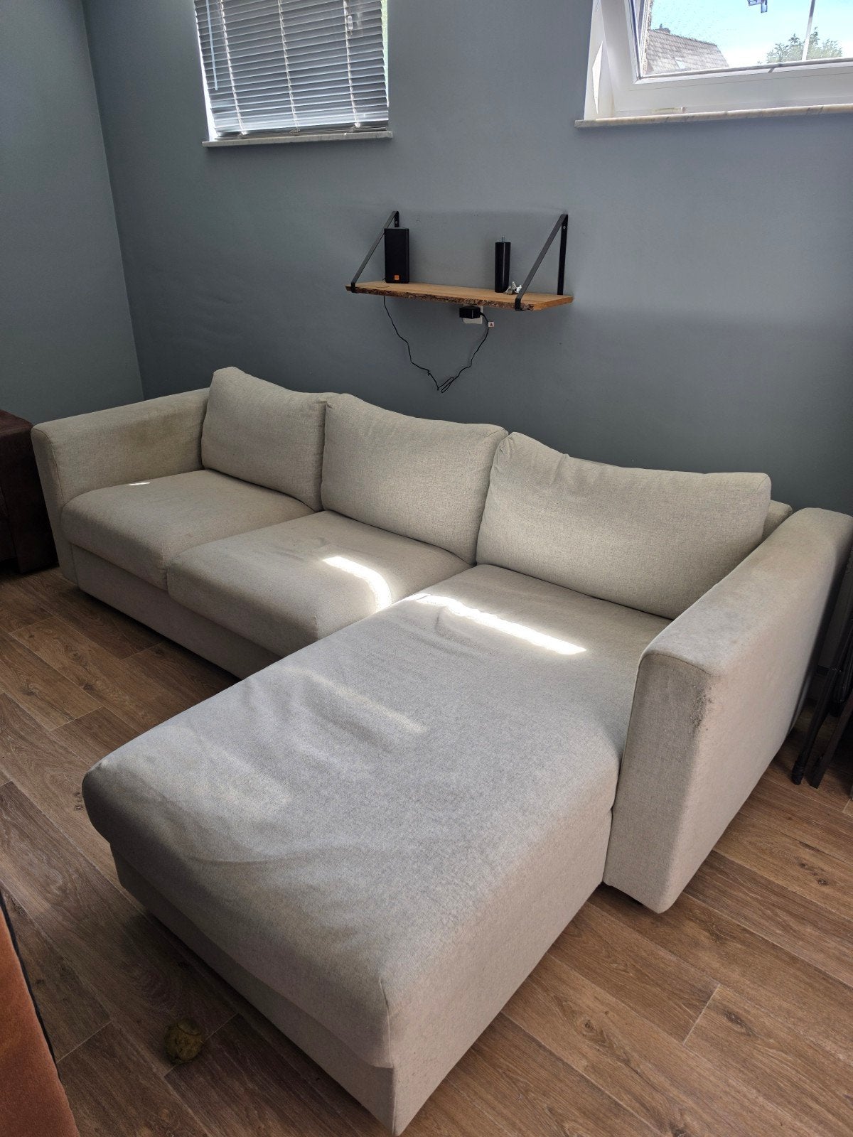 zetel met longchair, Ophalen, Gebruikt, Stof