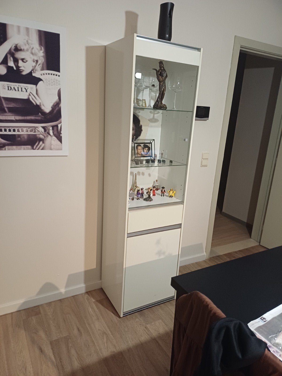 Wit vitrine kast 1.80m hoog, 40 diep en 49 B, Immo