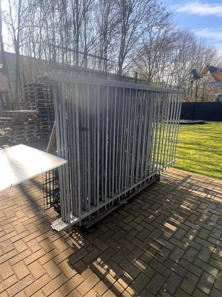 Gegalvaniseerde hekken, Jardin & Terrasse, Clôtures de jardin, Enlèvement, Utilisé, Fer, Clôture barrée