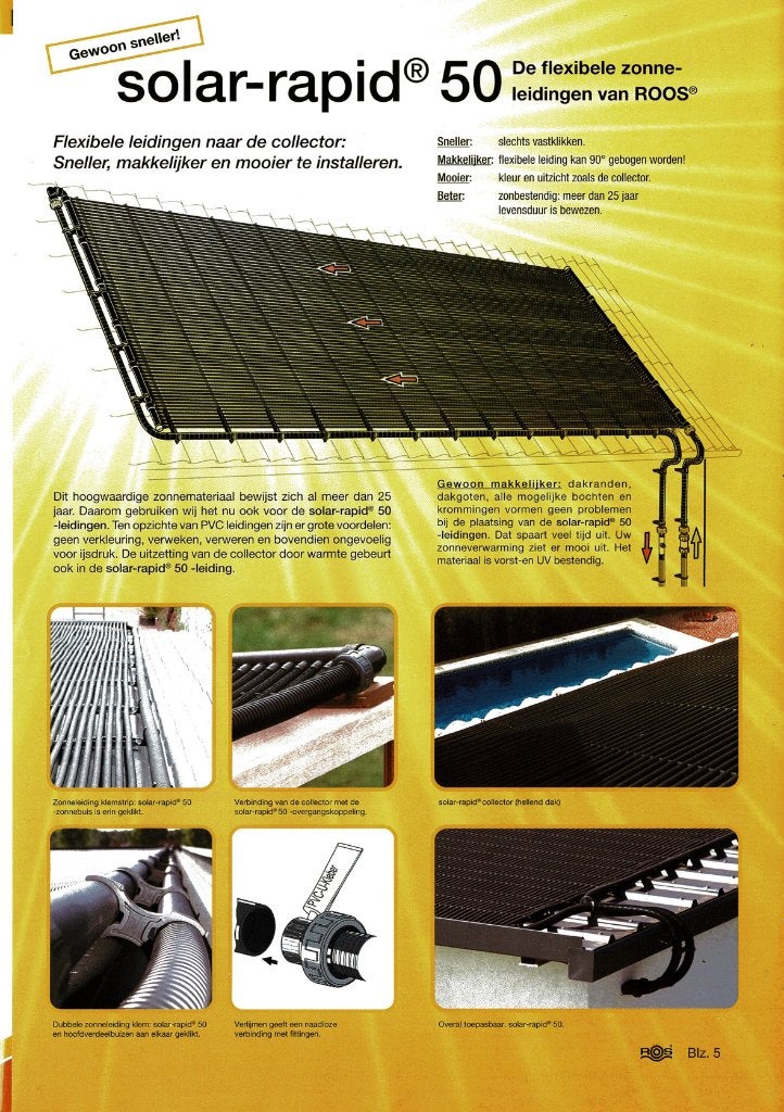 Zwembad Roos Solar Rapid zonnecollector, Ophalen, Gebruikt, Verwarming