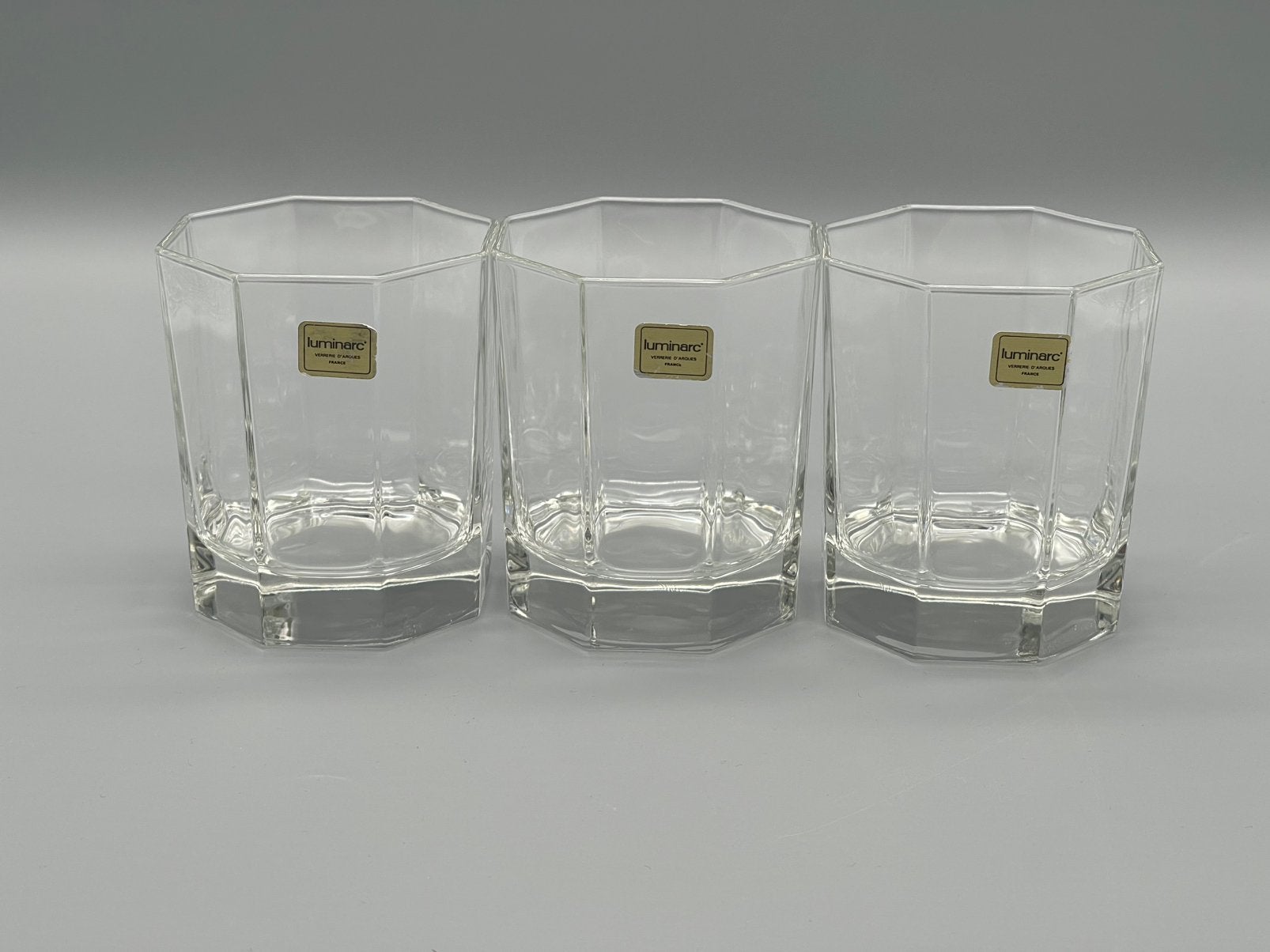 Set de 3 verres à whisky Luminarc vintage — France, Enlèvement ou Envoi, Utilisé, Autres types