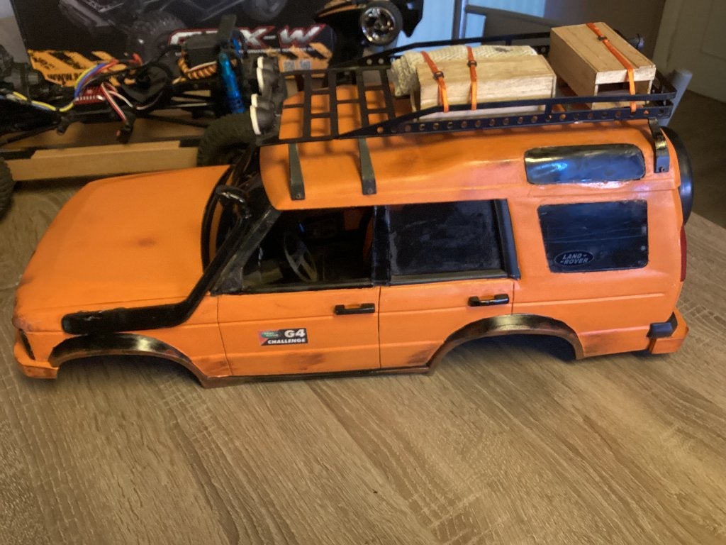 Rc hard body 3D geprint Discovery, Ophalen of Verzenden, Zo goed als nieuw, Auto offroad