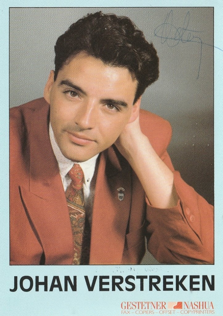 Johan Verstreken - foto met handtekening - 1990, Verzamelen, Ophalen of Verzenden, Zo goed als nieuw, Foto of Kaart, Gesigneerd