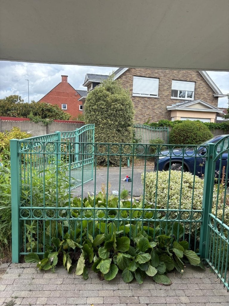 Stalen sierhekwerk met dubbele poort incl poortmotor-deur, Tuin en Terras, Ophalen, Gebruikt, Sierhekwerk, Met poort
