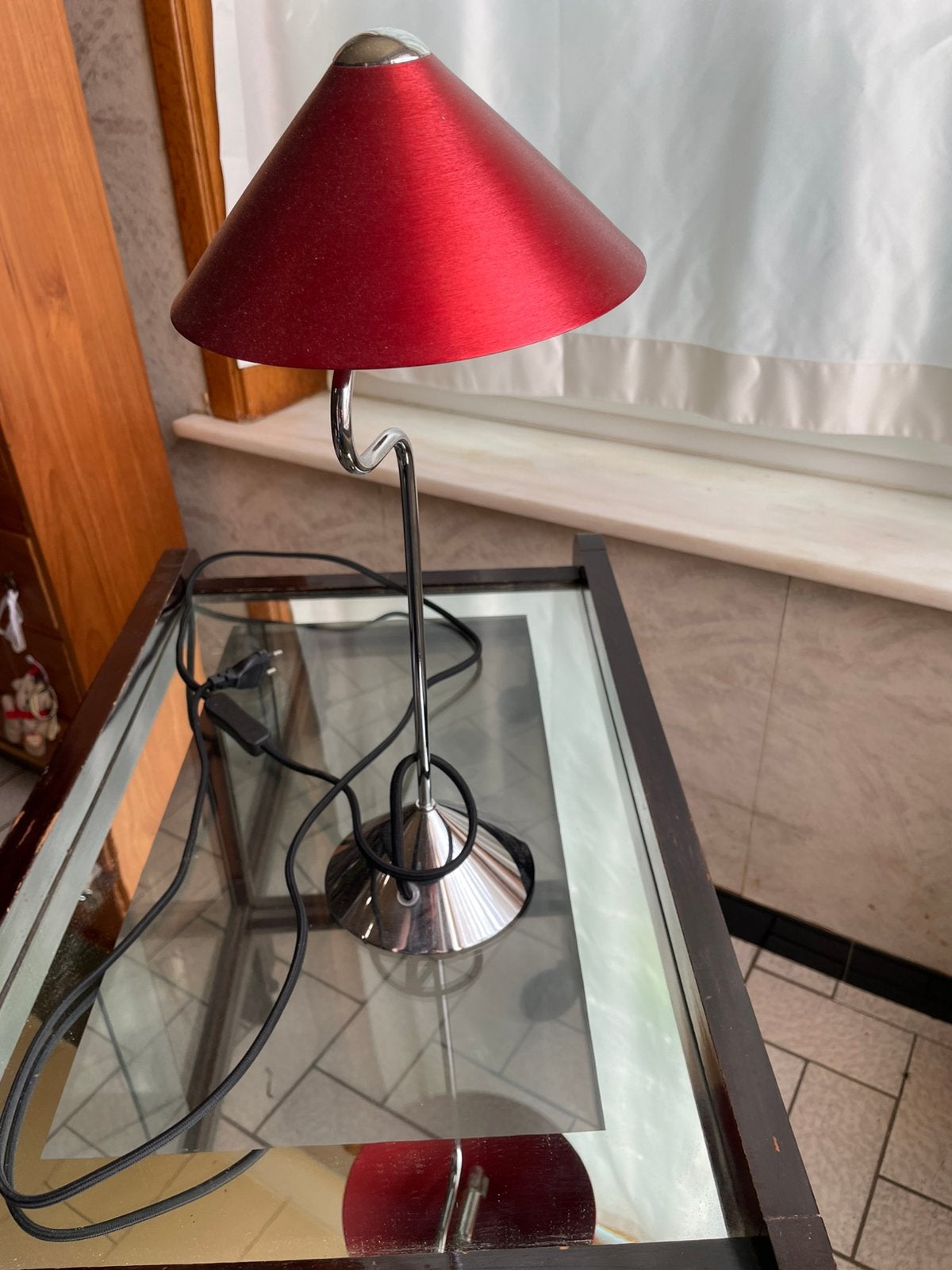 Lampe de table / bureau moderne – Design champignon rouge, Maison & Meubles, Lampes | Lampes de table, Enlèvement, Utilisé, Métal